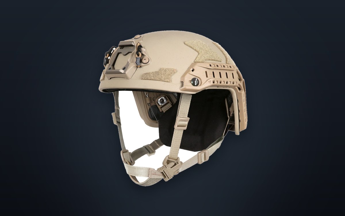 Ballistic Helmet + Integrated VAS Shroud